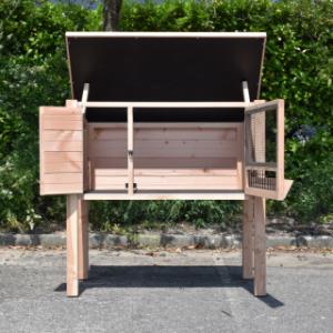 Front view rabbit hutch