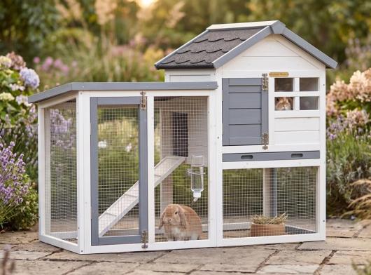 Advance Rabbit Hutch with Covered Run 122x62x93cm