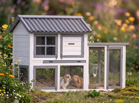 Nice Rabbit Hutch with Advance Extension Run 157x64x101cm