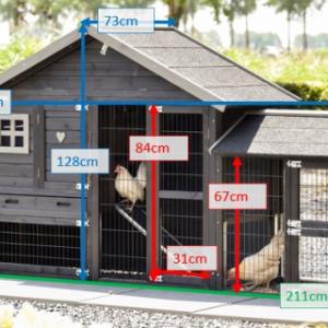 Various dimensions of the chickencoop Holiday Small