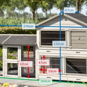 Various dimensions of the rabbit hutch Excellent Medium
