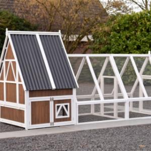 Take a look at the back of chicken coop Pip with run