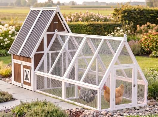 Chicken coop Pip with double run 130x385x180cm