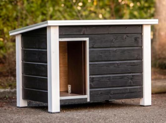 Dog house Ferro black/white 129x85x85cm