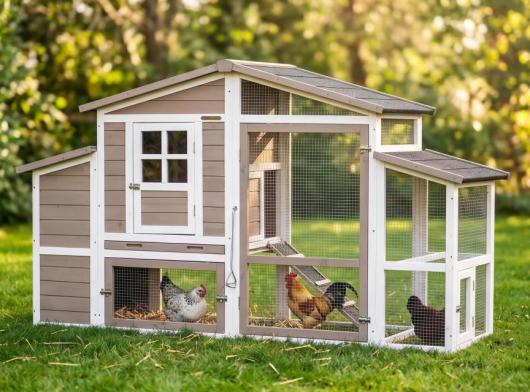 Chickencoop Leah with laying nest 206x75x120cm