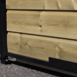 Wooden panel dog kennel