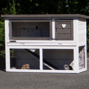 The guinea pig hutch Marianne is made of pine wood