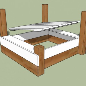 Sandbox lid for playtower Kiosk • Blue Rabbit