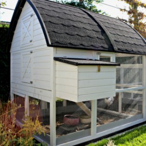 The chickencoop Kathedraal XL is made of pine wood