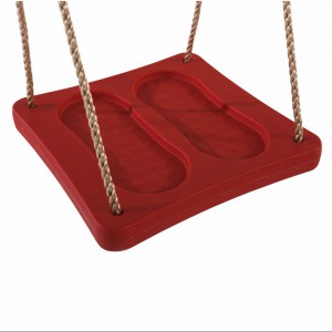 Plastic foot swing • red • with PP-rope