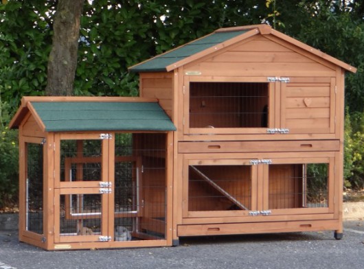 Rabbit hutch Excellent Medium with run at the left side 200x67x132cm