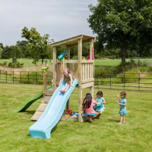 Playtower Cascade low with slides | Blue Rabbit