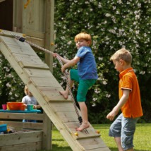 The climbing wall @ramp high offers a fun challenge to climb up!