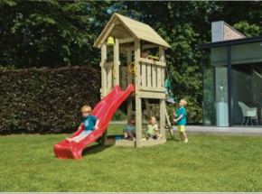 Playtower Kiosk high with slide | Blue Rabbit