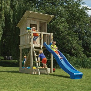 Playtower Beach Hut 120 with slide | Blue Rabbit