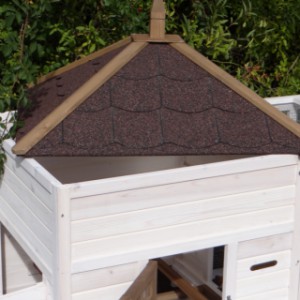 Chicken coop with roof