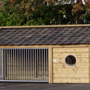 The dog kennel Rex 2 is made of impregnated spruce wood