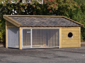 Dog kennel Rex 2 with sleeping compartment 346x191x163cm