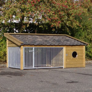 Dog kennel Rex 3 with sleeping compartment 346x191x163cm