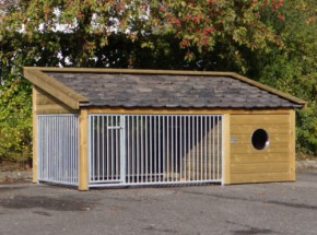 Dog kennel Rex 3 with sleeping compartment 346x191x163cm