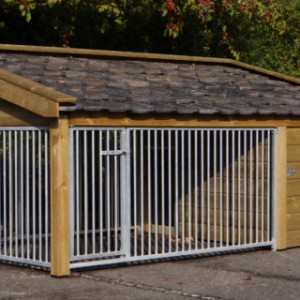 The dog kennel Rex 3 has a large dog run