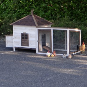 Rabbit hutch Ambiance Large with covered run 218x93x122cm