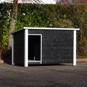 Black, insulated doghouse Loebas