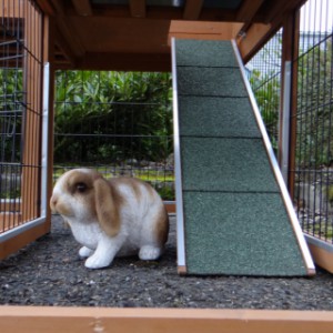 The length of the ramp of the rabbit hutch Maurice is app. 90cm