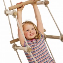 The rope ladder offers plenty of play challenges