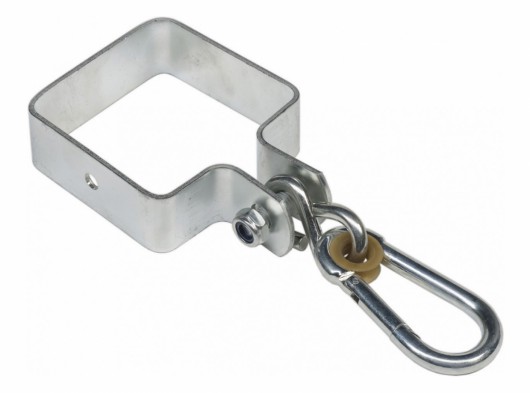 Swing hook with carabiner 9x9cm, square