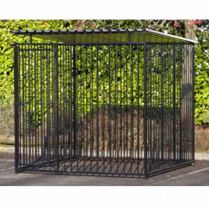 Kennel FLINQ Black 2x2 with roof for dog