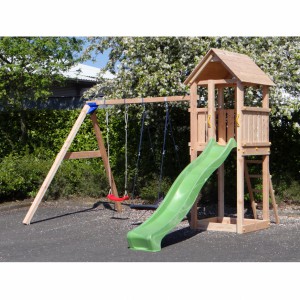 Play equipment Kiosk 120 with slide and swing | Douglaswood