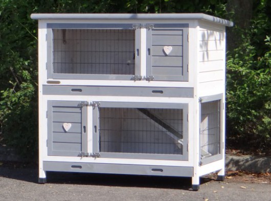 Rabbit hutch Kim with chewprotection and insulation kit 116x65x111cm