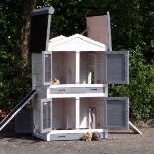 Rabbit hutch Double Small | with large doors