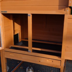 Chicken sleeping compartment with perches