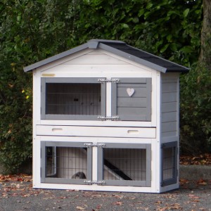 Rabbit hutch Regular Small White-Grey 101x51x101cm