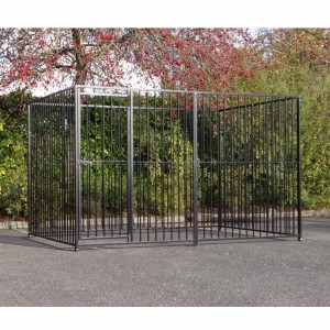 Dog kennel FLINQ black 3x2m