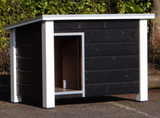 Dog house Ferro black/white 129x85x85cm