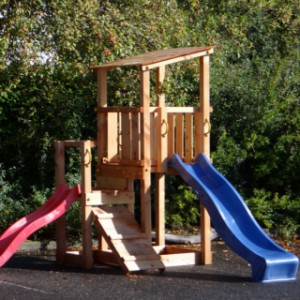 Play equipment Cascade is made of Douglaswood