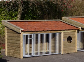 Dog house Roxy 1 • Douglaswood • 330x132x150cm