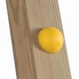 The yellow caps are designed to cover the bolts and nuts of the play equipment