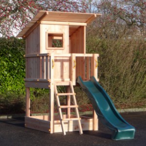 Playtower Beach hut will be delivered with a plastic slide