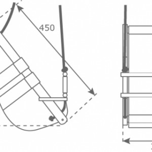 Various dimensions of the baby swing seat