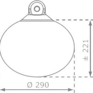 Various dimensions of the buoy ball swing 'Mandora'