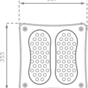 Various dimensions of the plastic foot swing