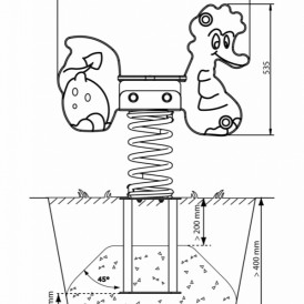 Spring rider Concrete anchor