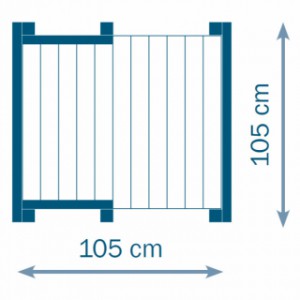 Dimensions of the platform of playtower Kiosk 120