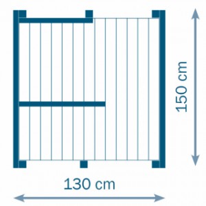 Dimensions platform Beach hut 120