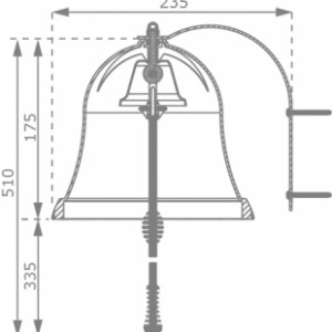 Various dimensions of the plastic bell