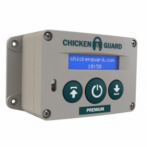 The Chickenguard Premium is provided with a timer and light sensor